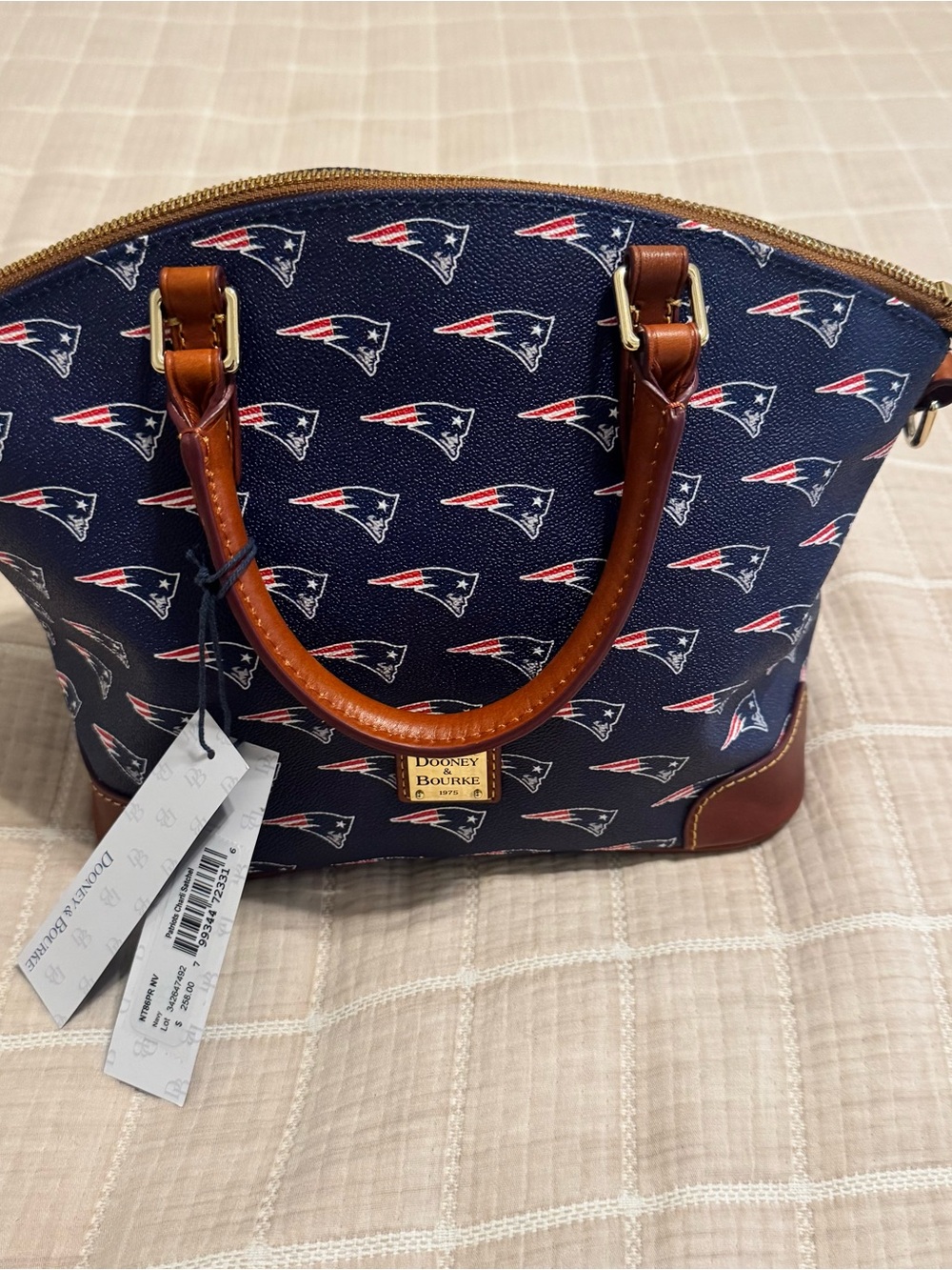Dooney & Bourke New England Patriots Navy Charli Satchel